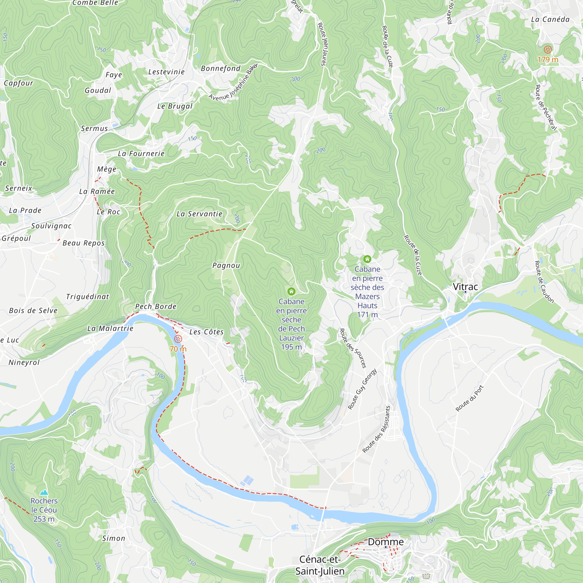 Cabane en pierre sèche de Pech Lauzier map
