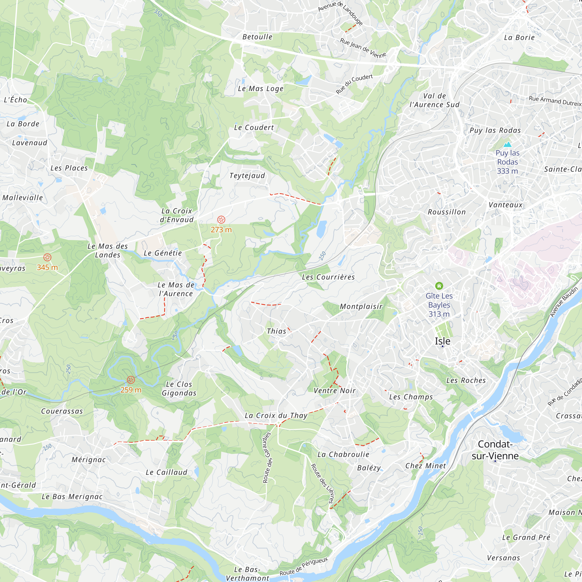 Gîte de la Vallée de l'Aurence map