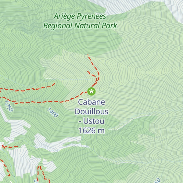 Map of Cabane Douillous - Ustou