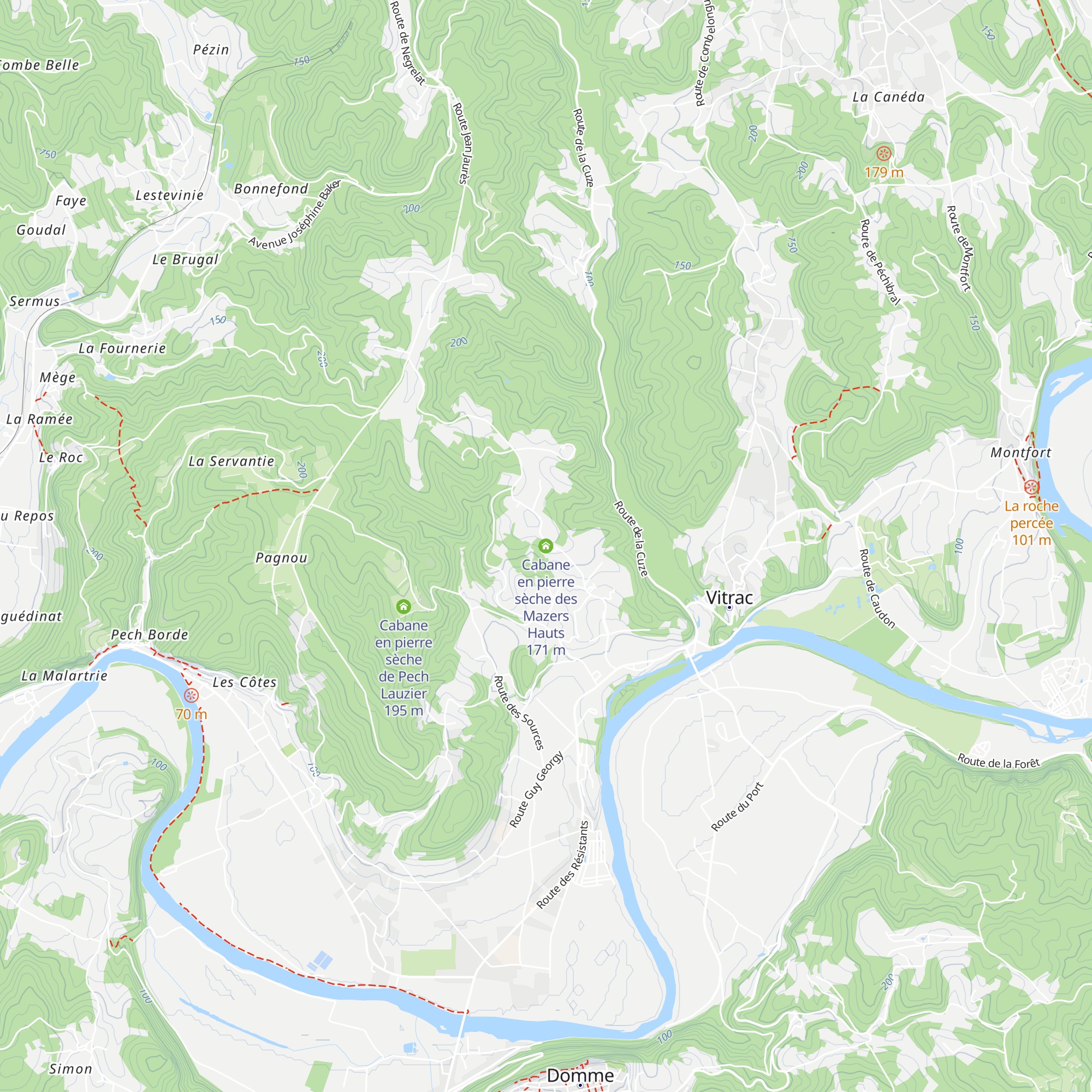 Cabane en pierre sèche des Mazers Hauts map