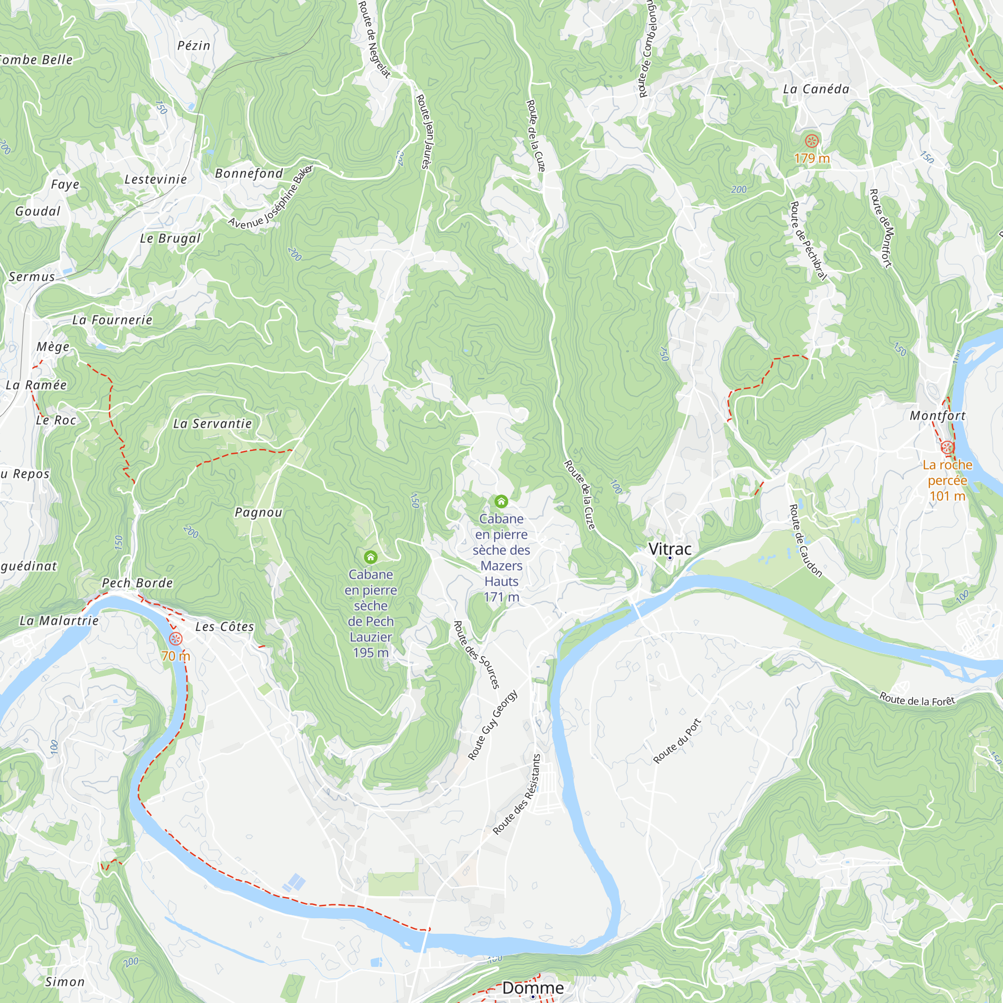 Cabane en pierre sèche des Mazers Hauts map
