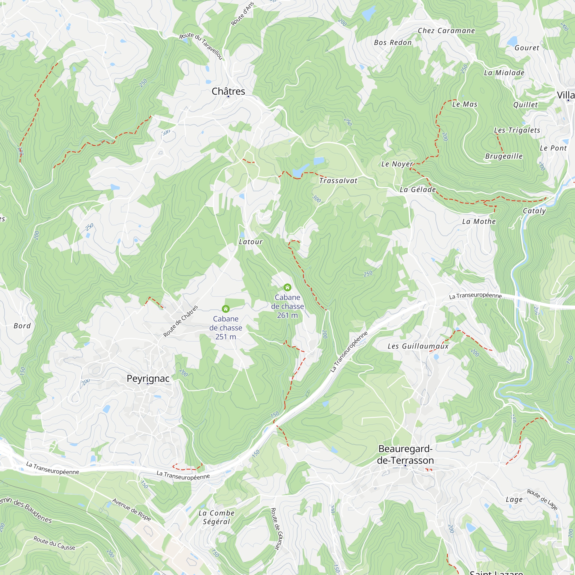 Cabane de chasse map
