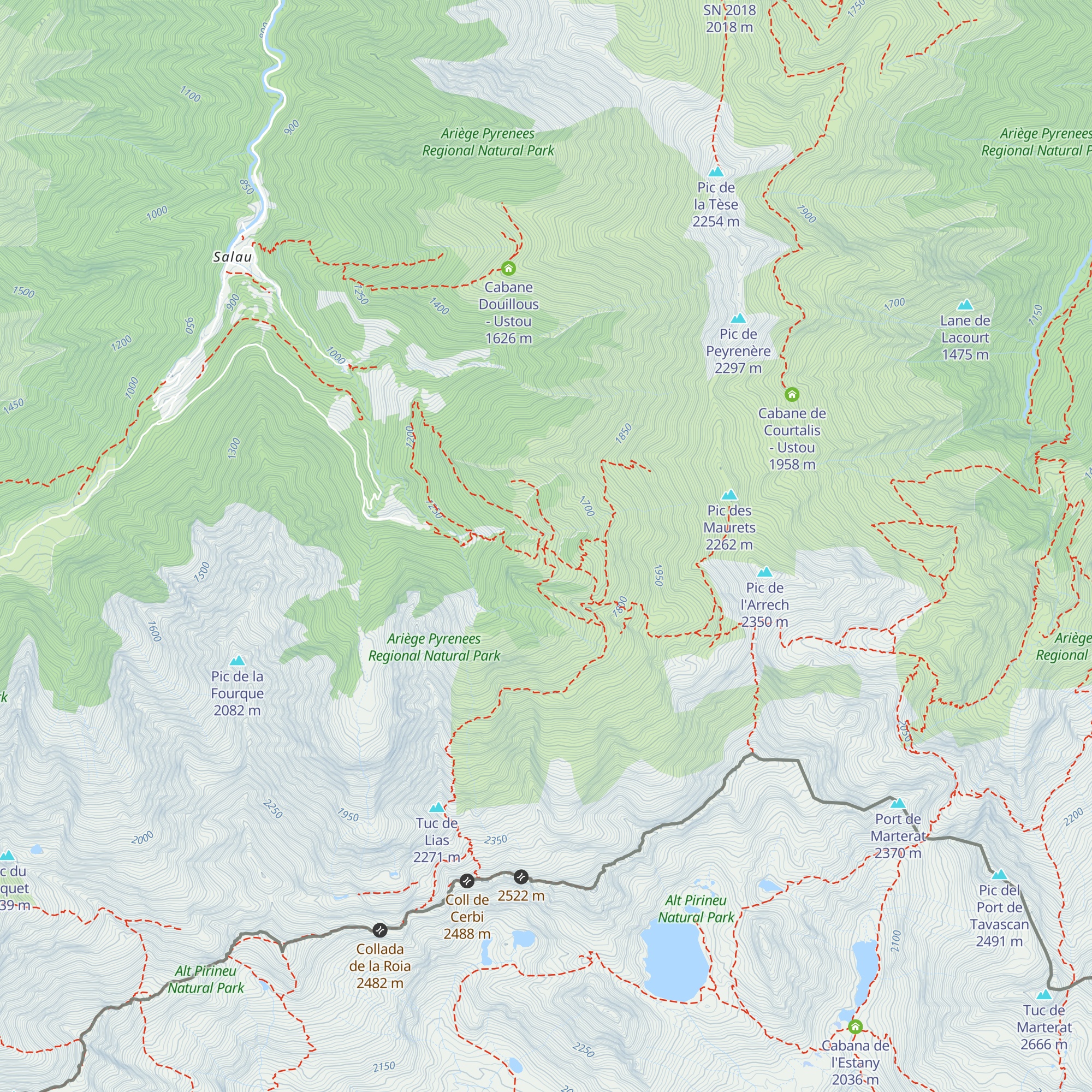 Cabane de Saubé map