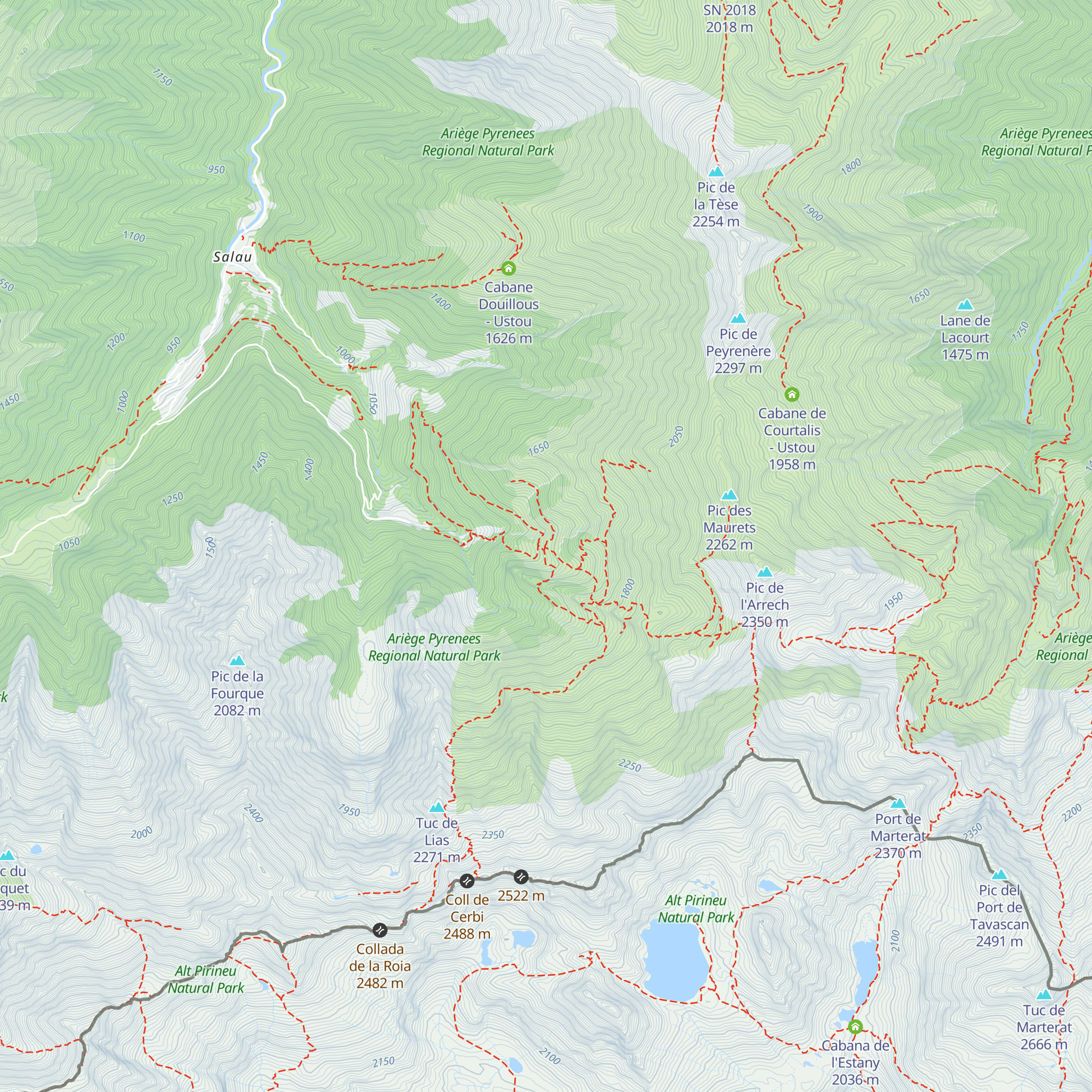 Cabane de Saubé map