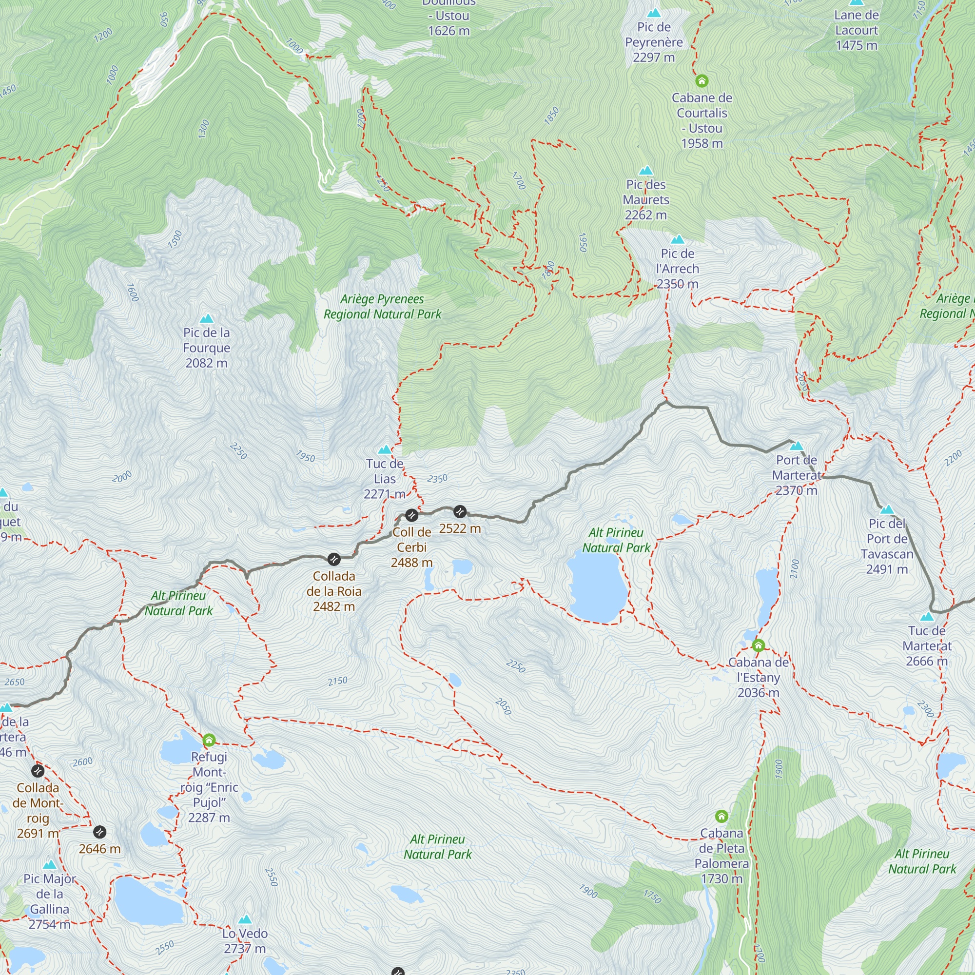 Cabane de Montareing map