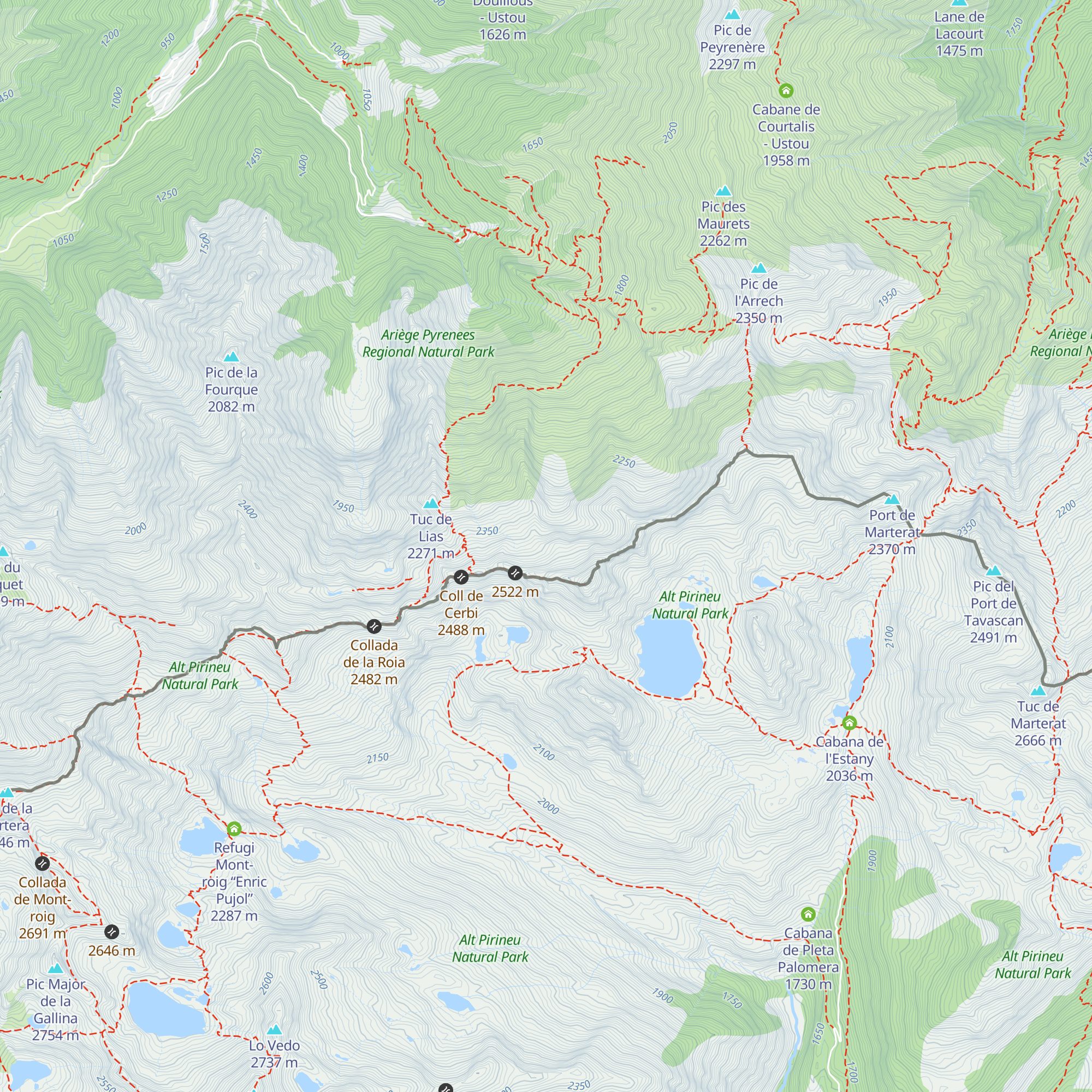 Cabane de Montareing map