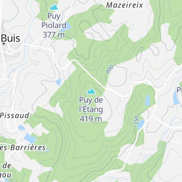 Map of Puy de l'Étang