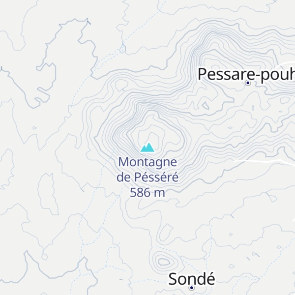 Map of Montagne de Pésséré