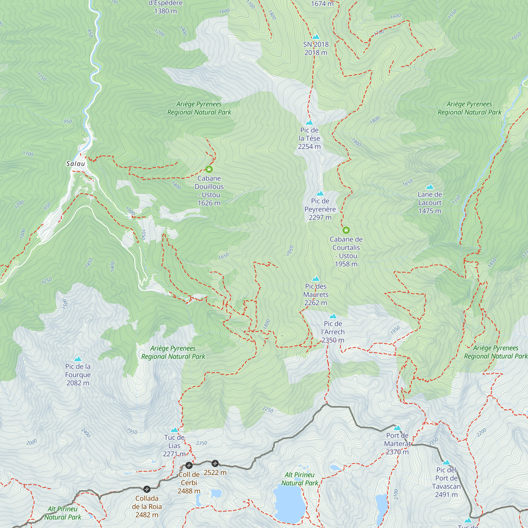 Cabane des Maurets map