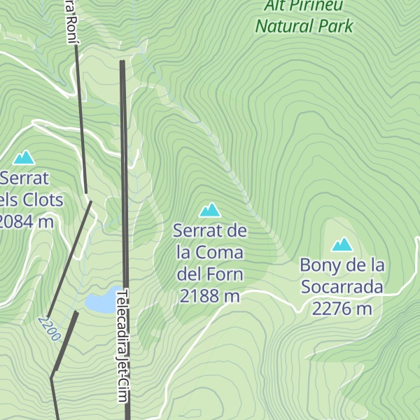 Map of Serrat de la Coma del Forn