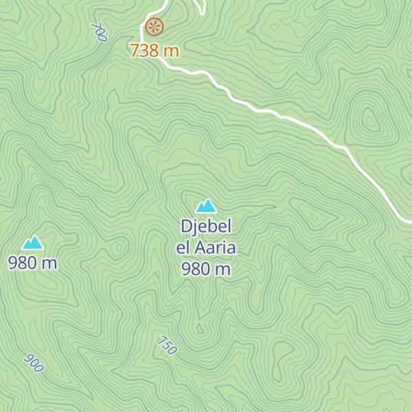 Map of Djebel el Aaria