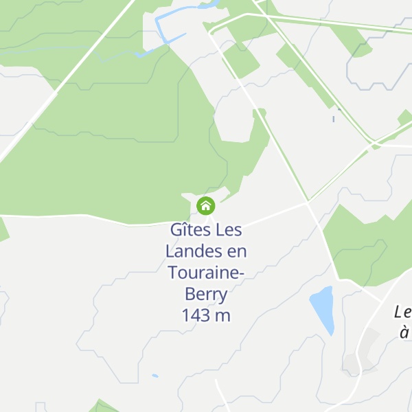 Map of Gîtes Les Landes en Touraine-Berry