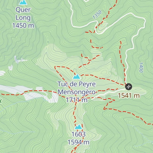 Map of Tuc de Peyre Mensongèro