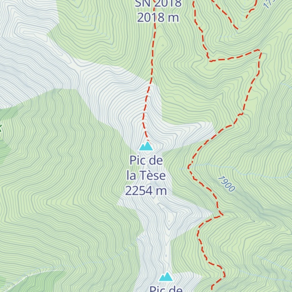 Map of Pic de la Tèse