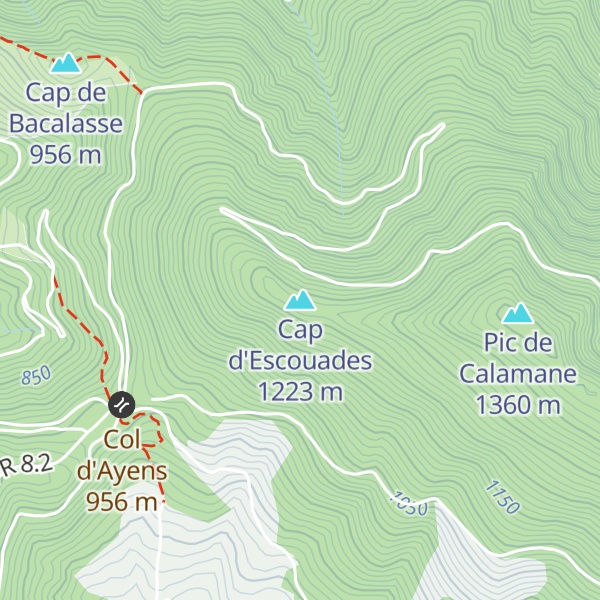 Map of Cap d'Escouades