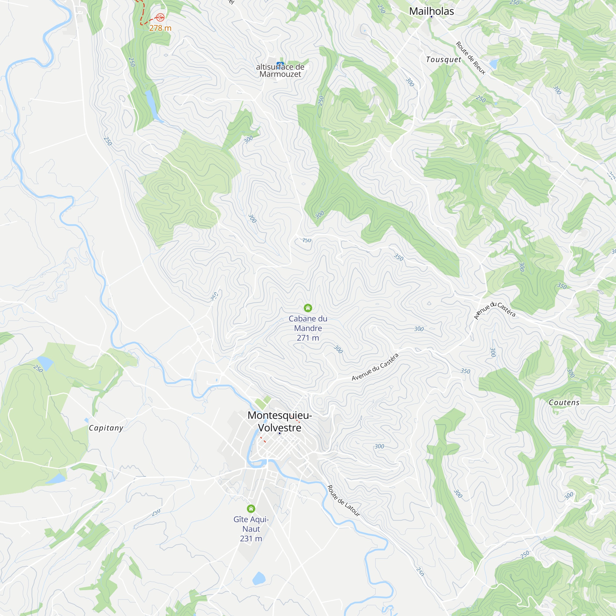 Cabane du Mandre map