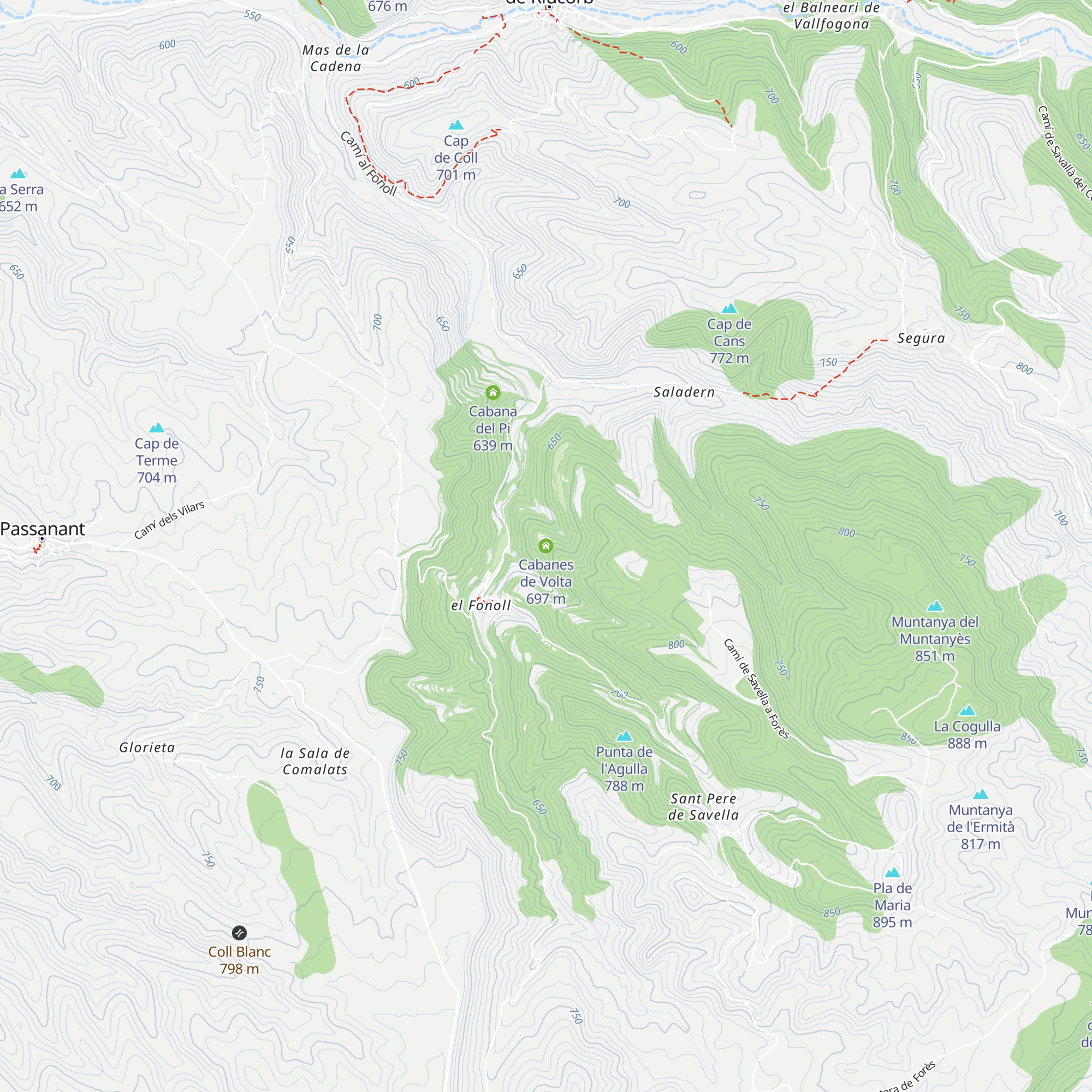 Cabanes de Volta map