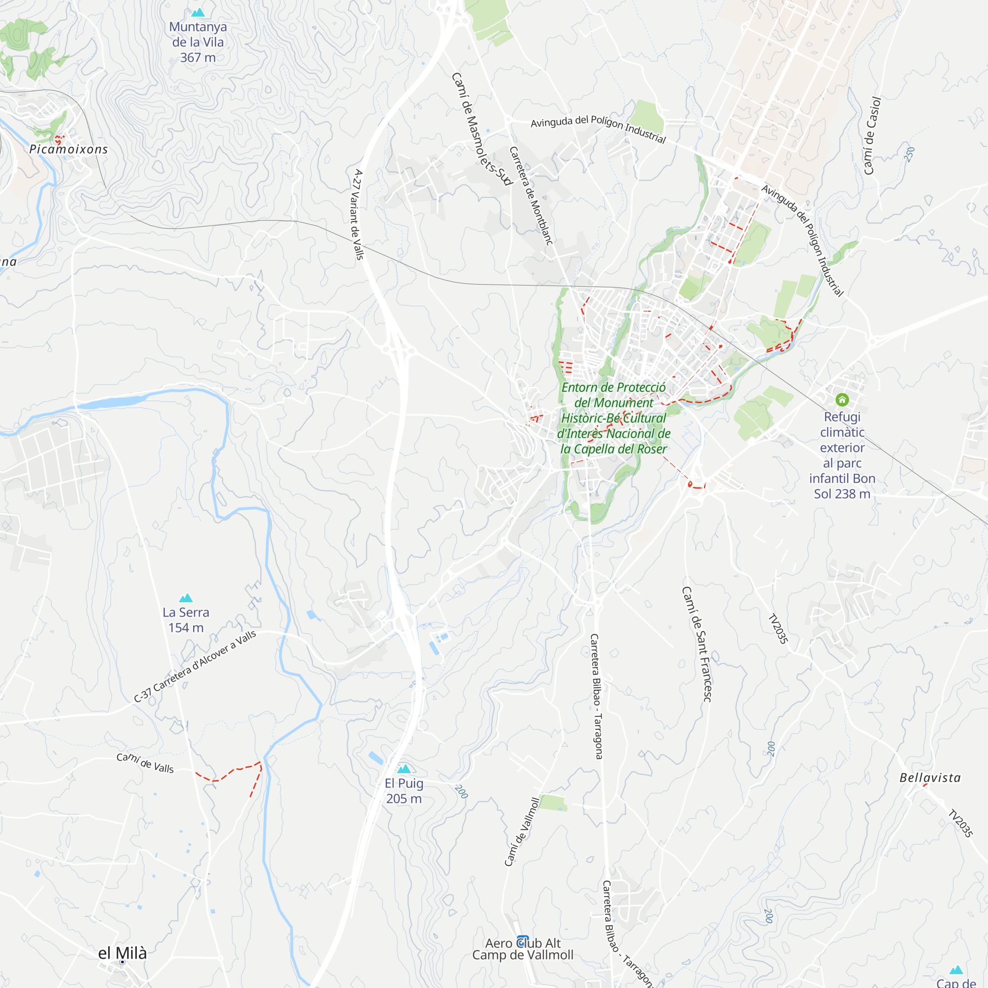 Refugi climàtic exterior a la Plaça del Passeig Clariana map