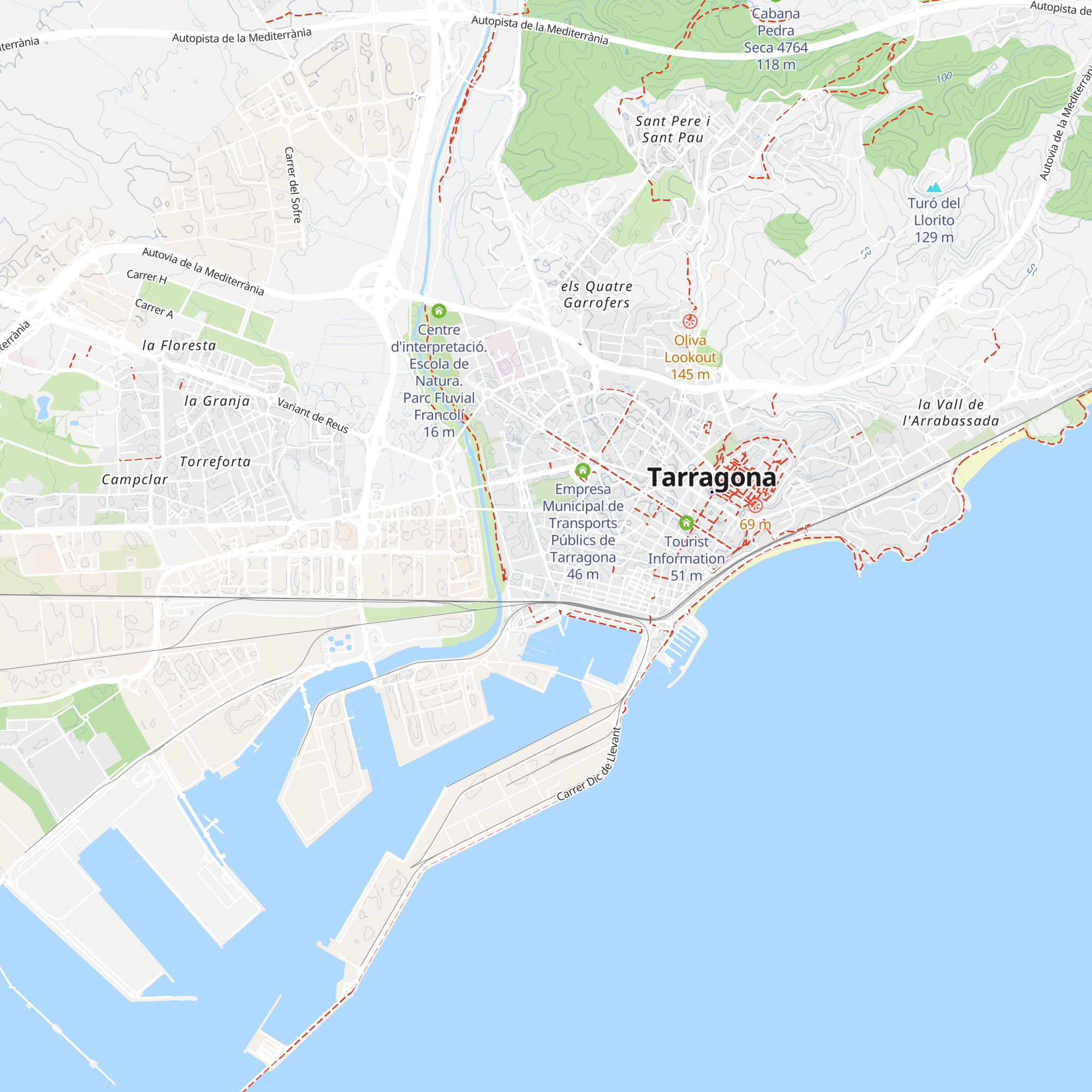 Refugi climàtic Casa del Mar Tarragona map