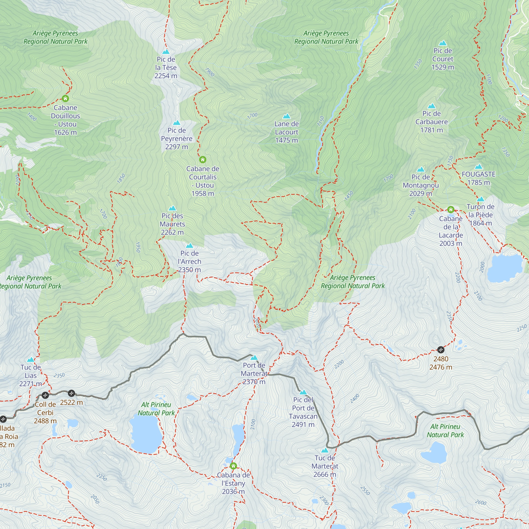 Cabane de Cruzous map