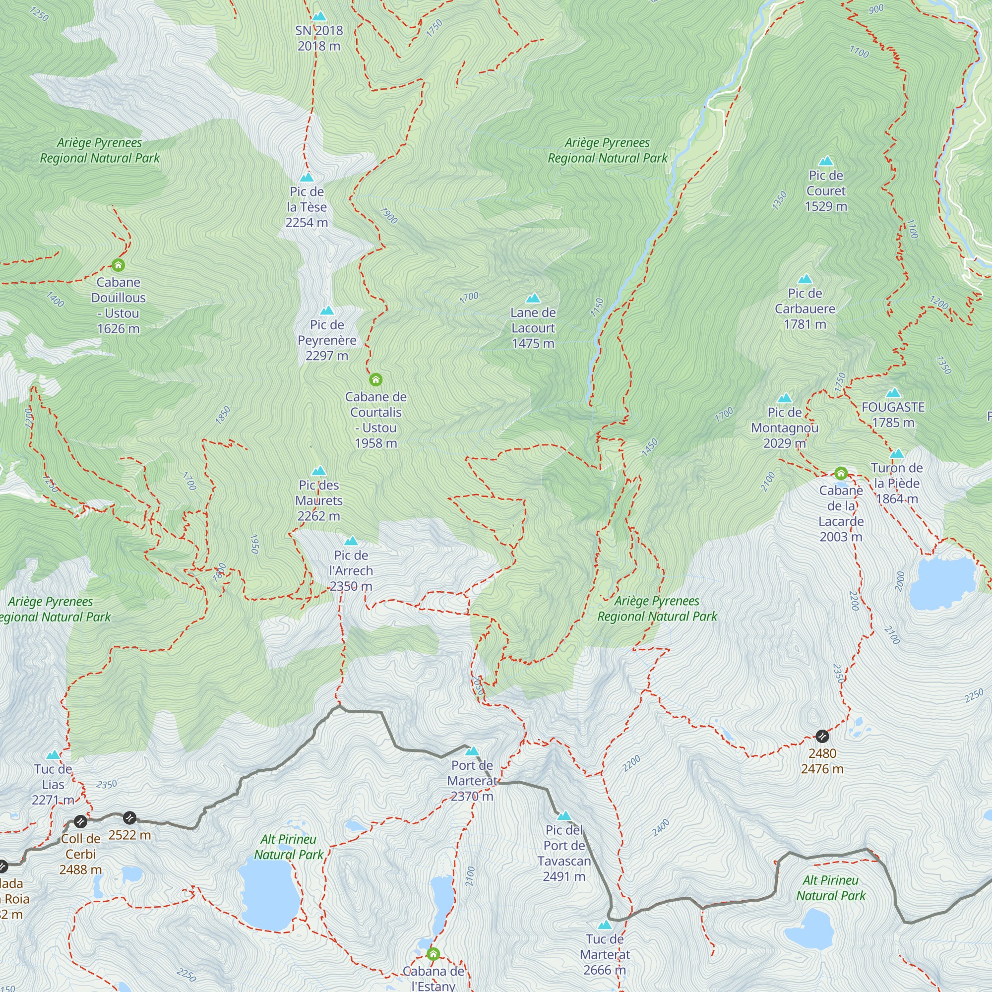 Cabane d'Arrech map