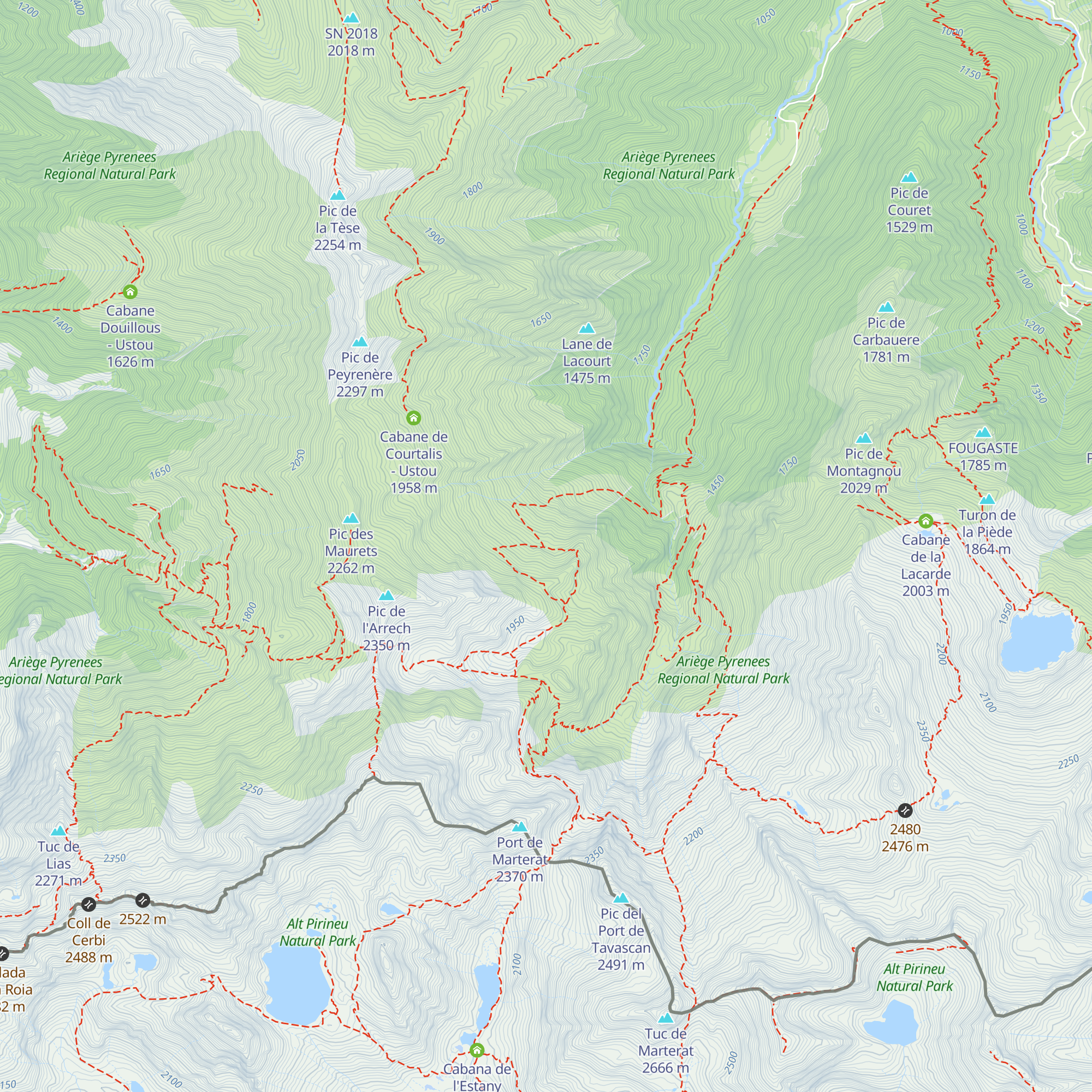 Cabane d'Arrech map