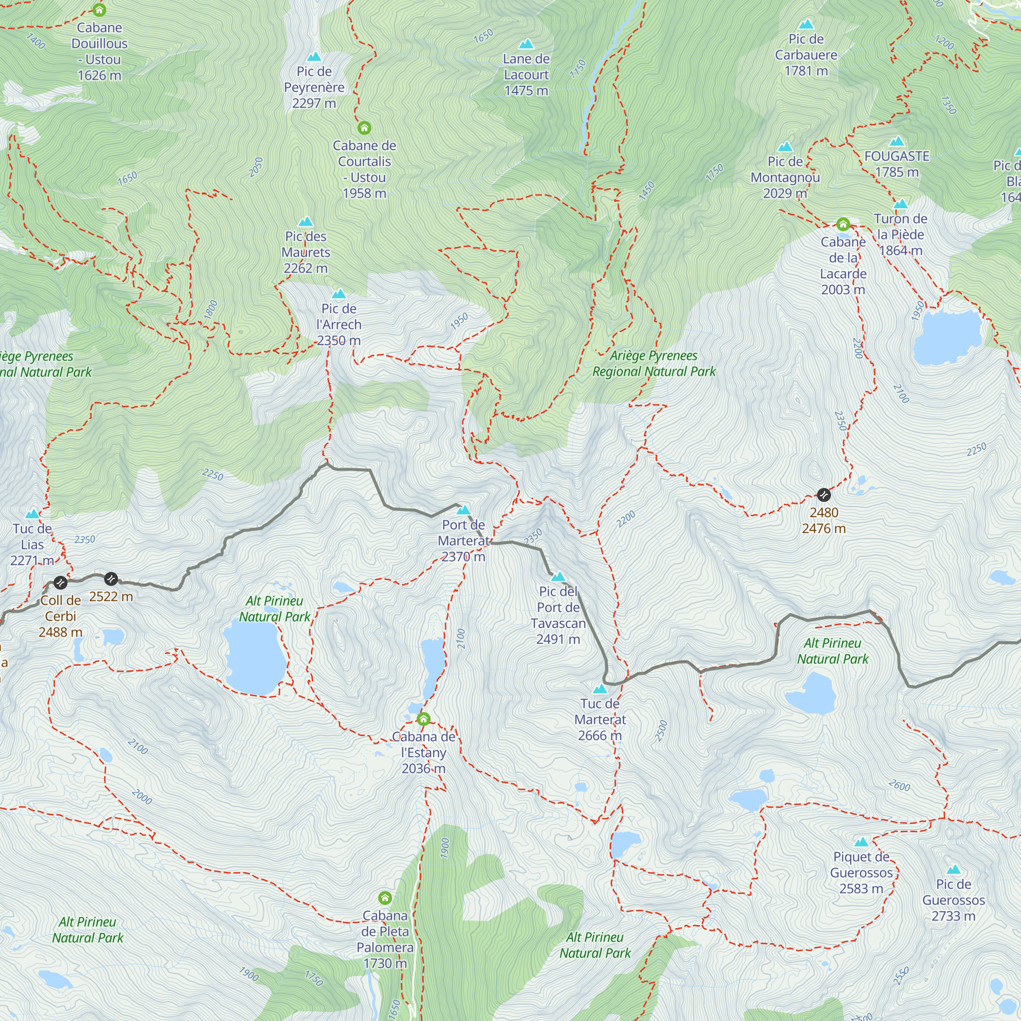 Cabane de Marterat map