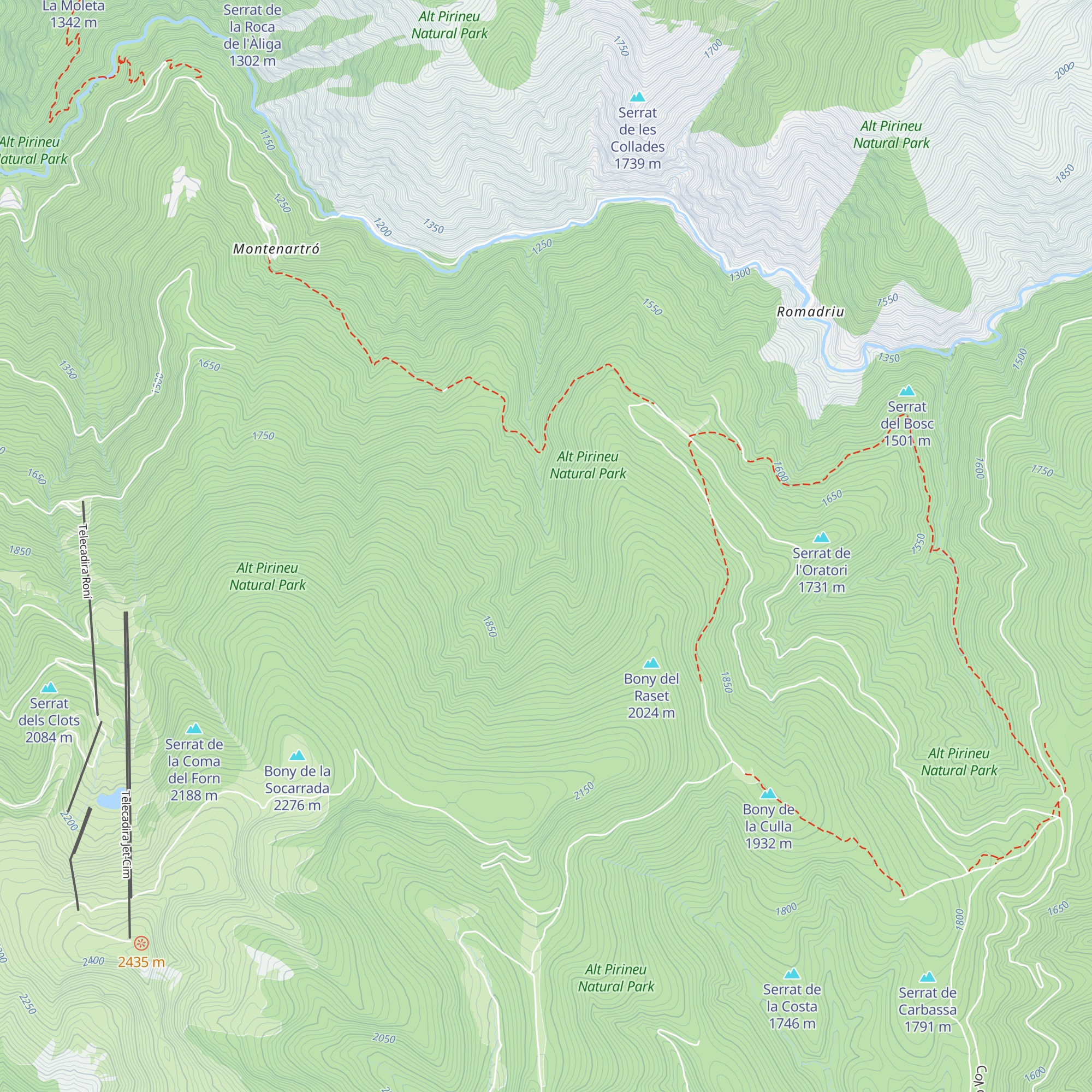 Refugi forestal del Prat Gran map