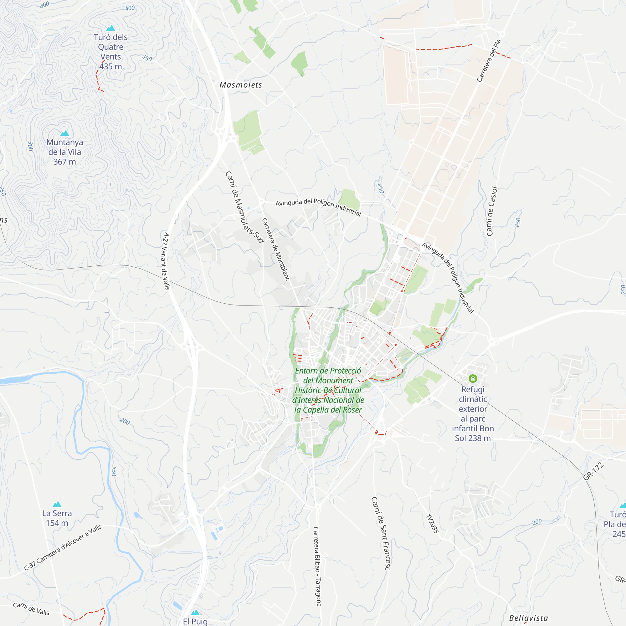 Refugi climàtic exterior a la zona verda del Carrer Onze de Setembre map