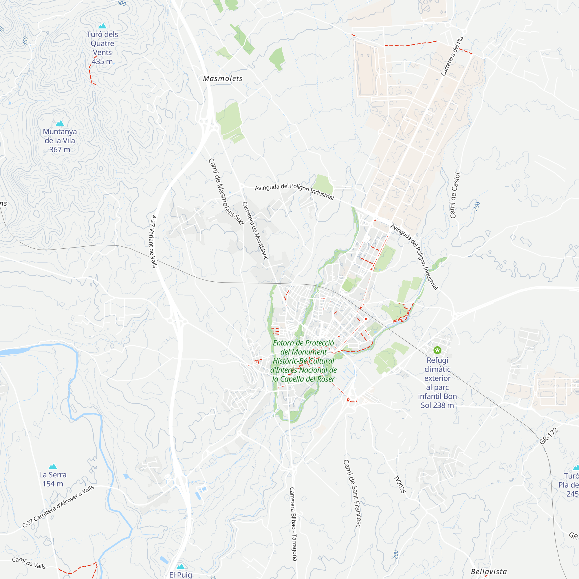 Refugi climàtic exterior a la zona verda del Carrer Onze de Setembre map