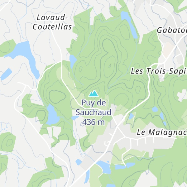 Map of Puy de Sauchaud