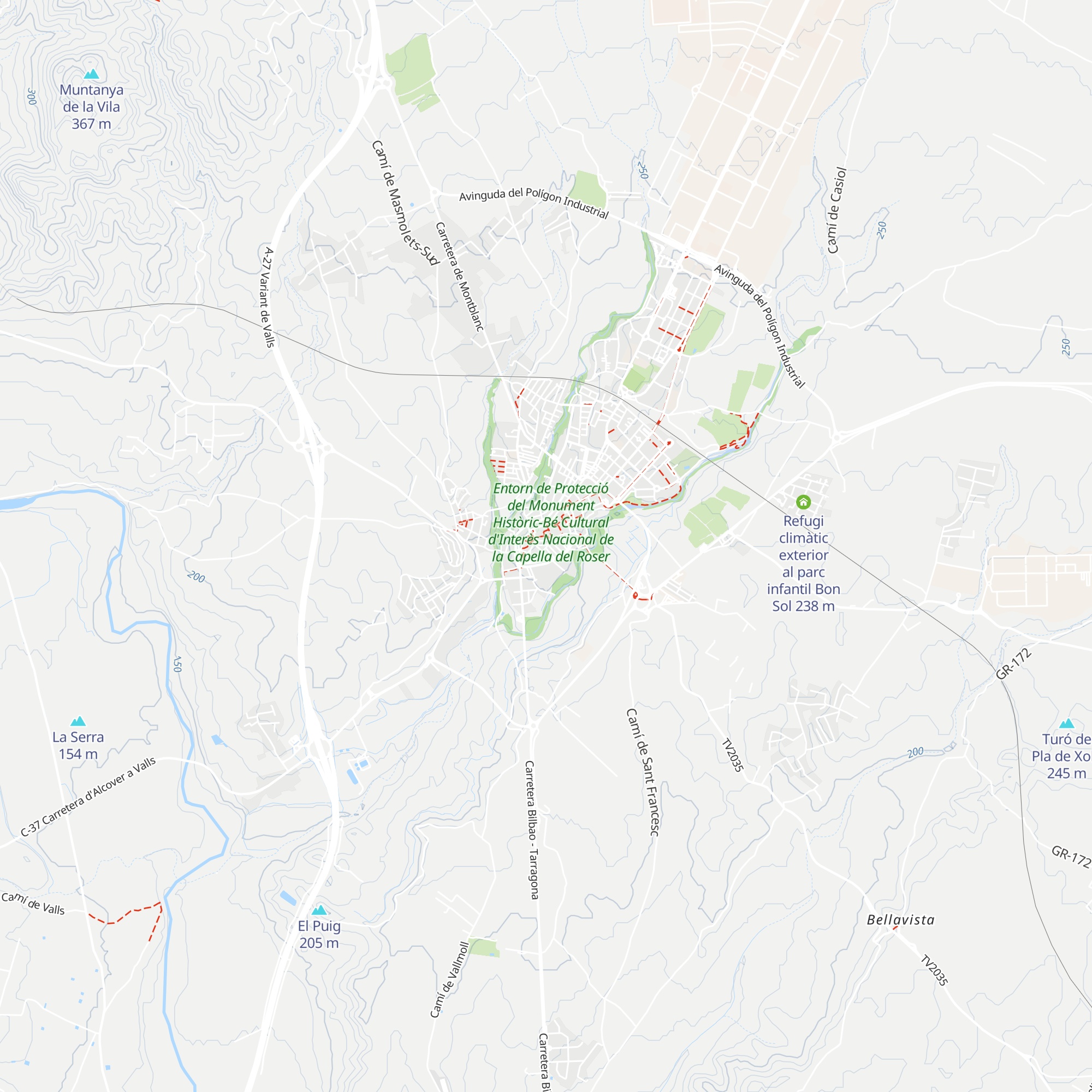 Refugi climàtic exterior a la Plaça de les Escudelles map