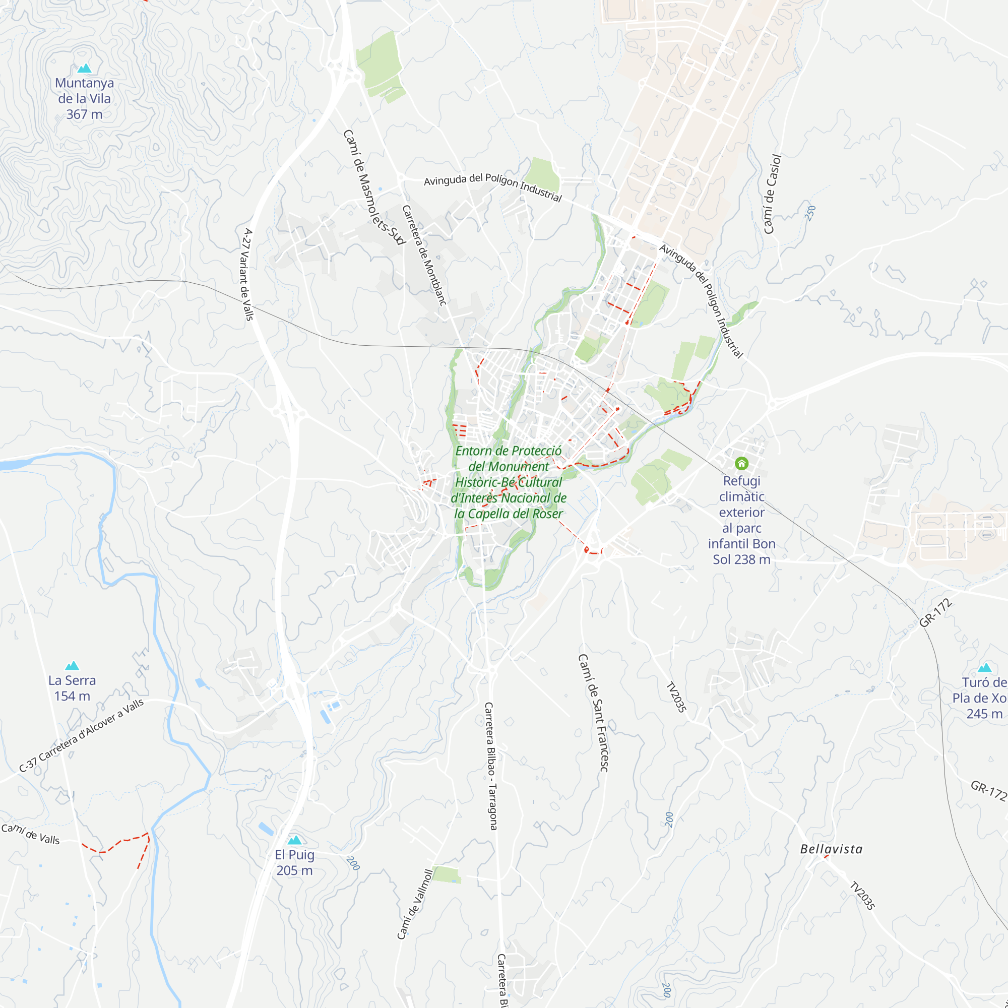 Refugi climàtic exterior a la Plaça de les Escudelles map