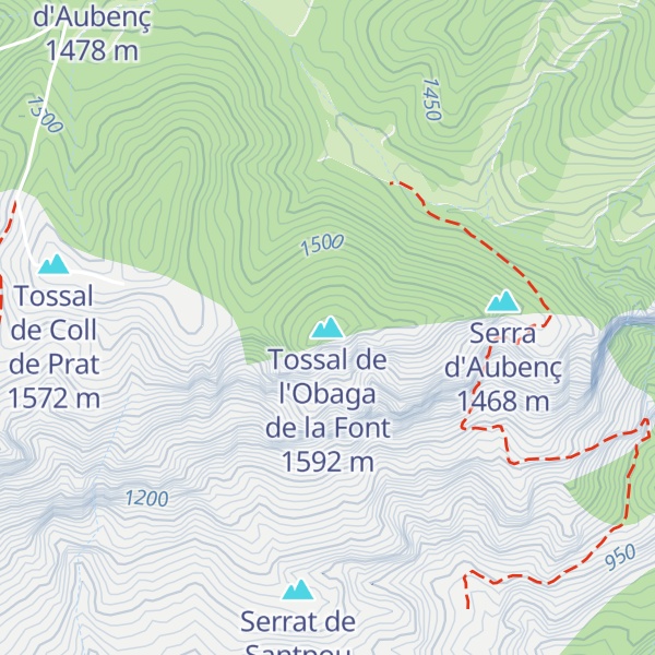 Map of Tossal de l'Obaga de la Font