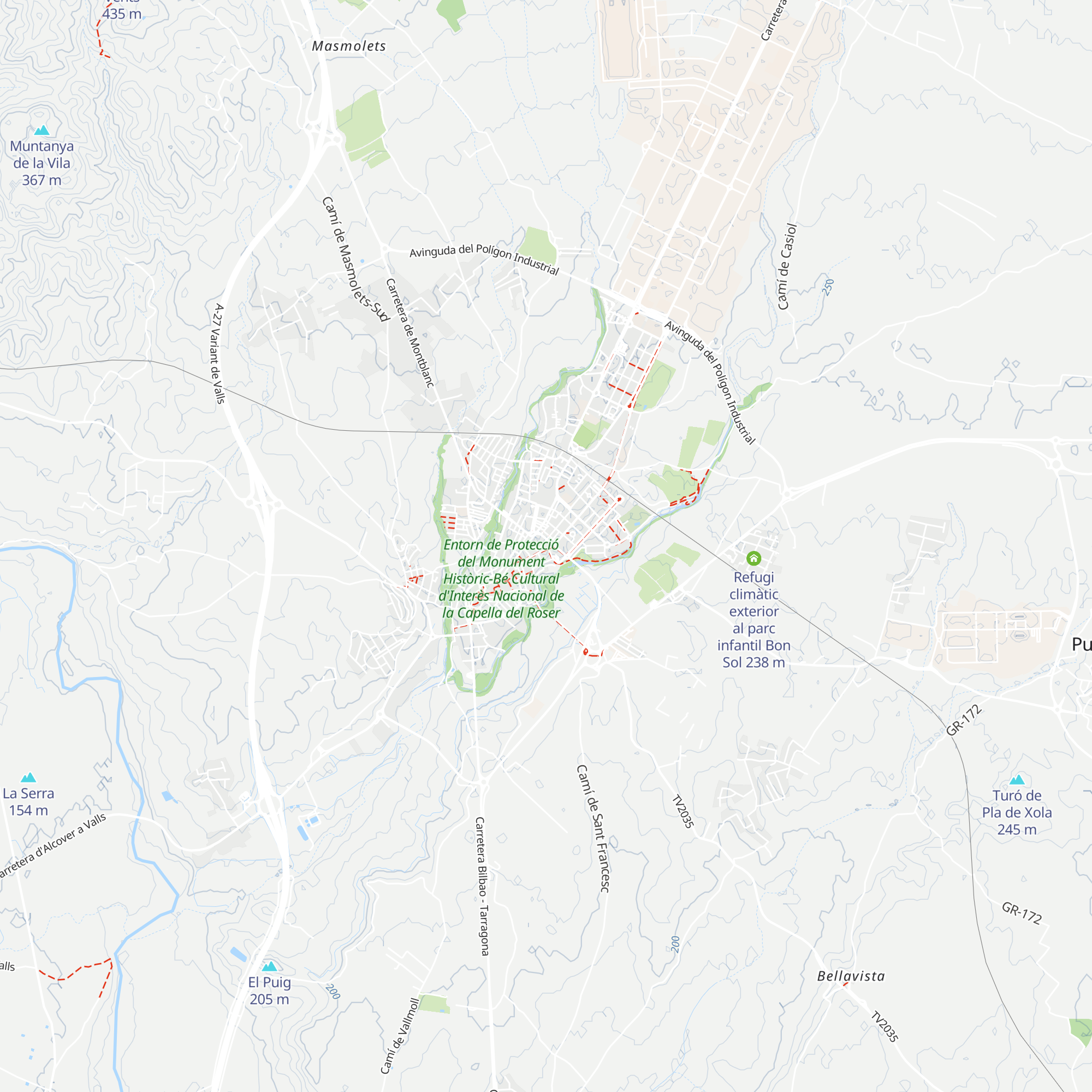 Refugi climàtic exterior a la Plaça del Quarter map