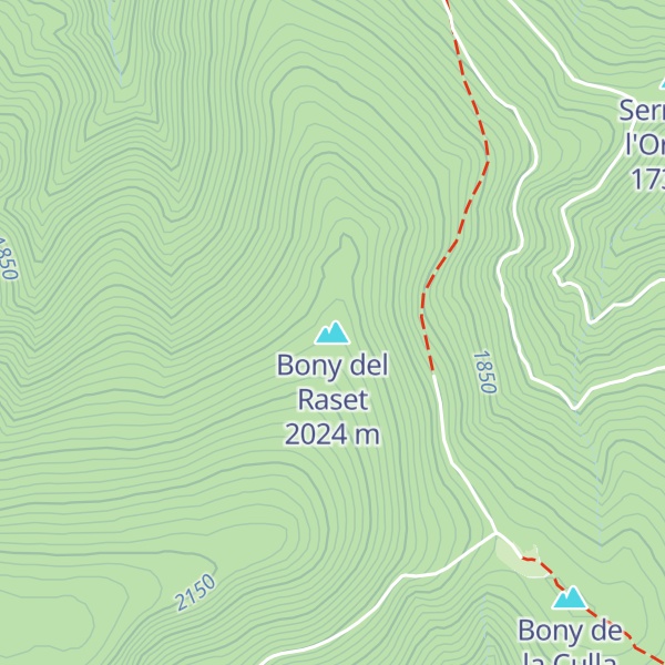 Map of Bony del Raset