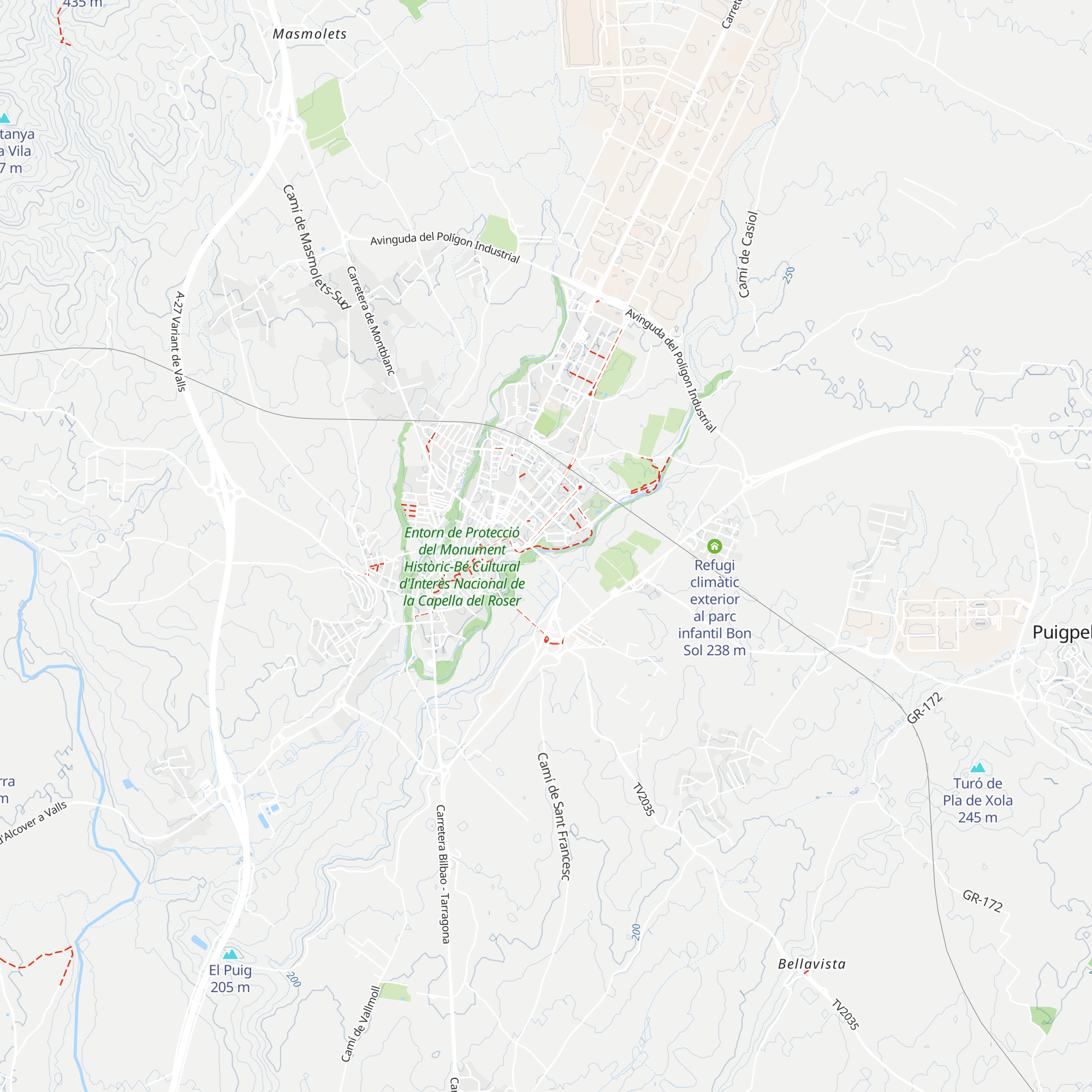 Refugi climàtic exterior al Parc de Mas Miquel map