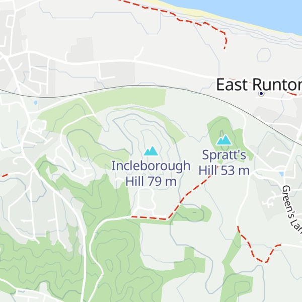 Map of Incleborough Hill