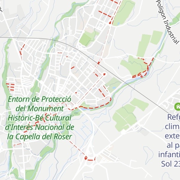Map of Refugi climàtic exterior al Passeig de l'Estació