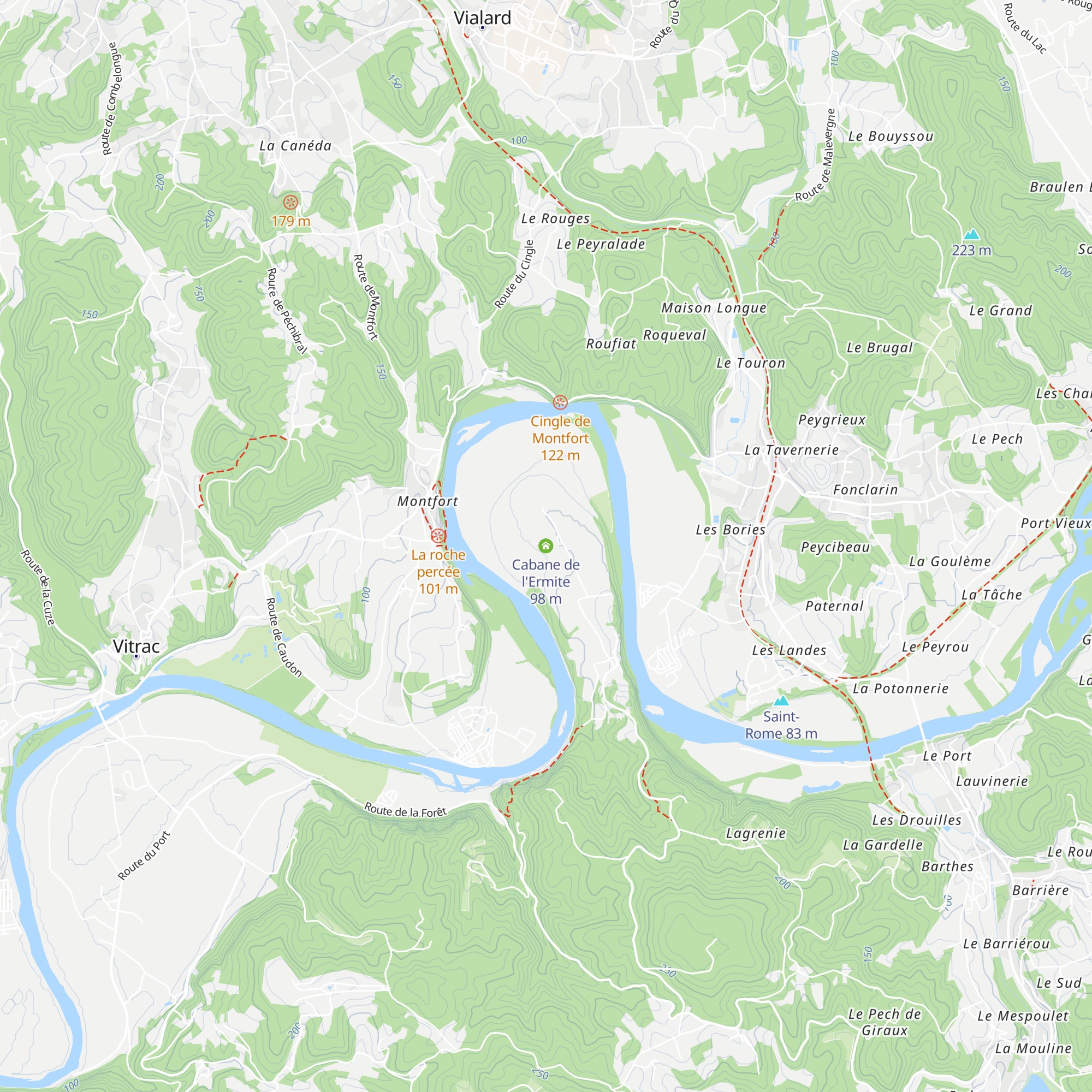 Cabane de l'Ermite map