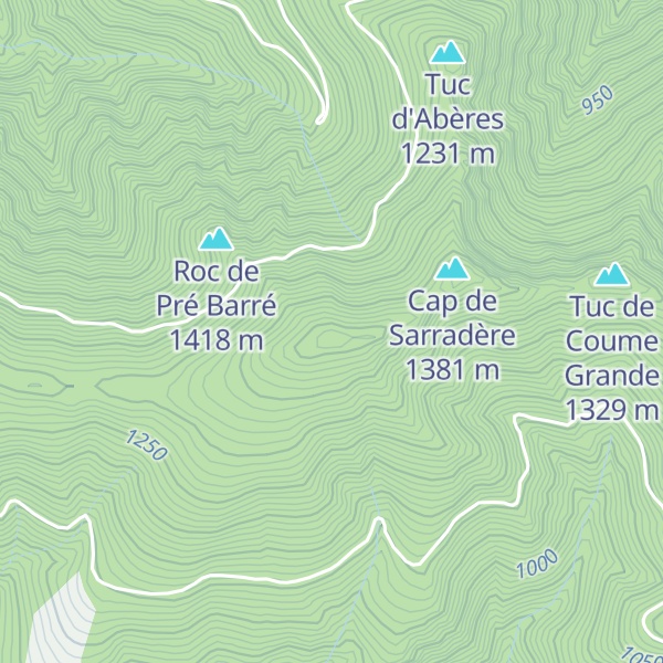 Map of Tuc de la Courate