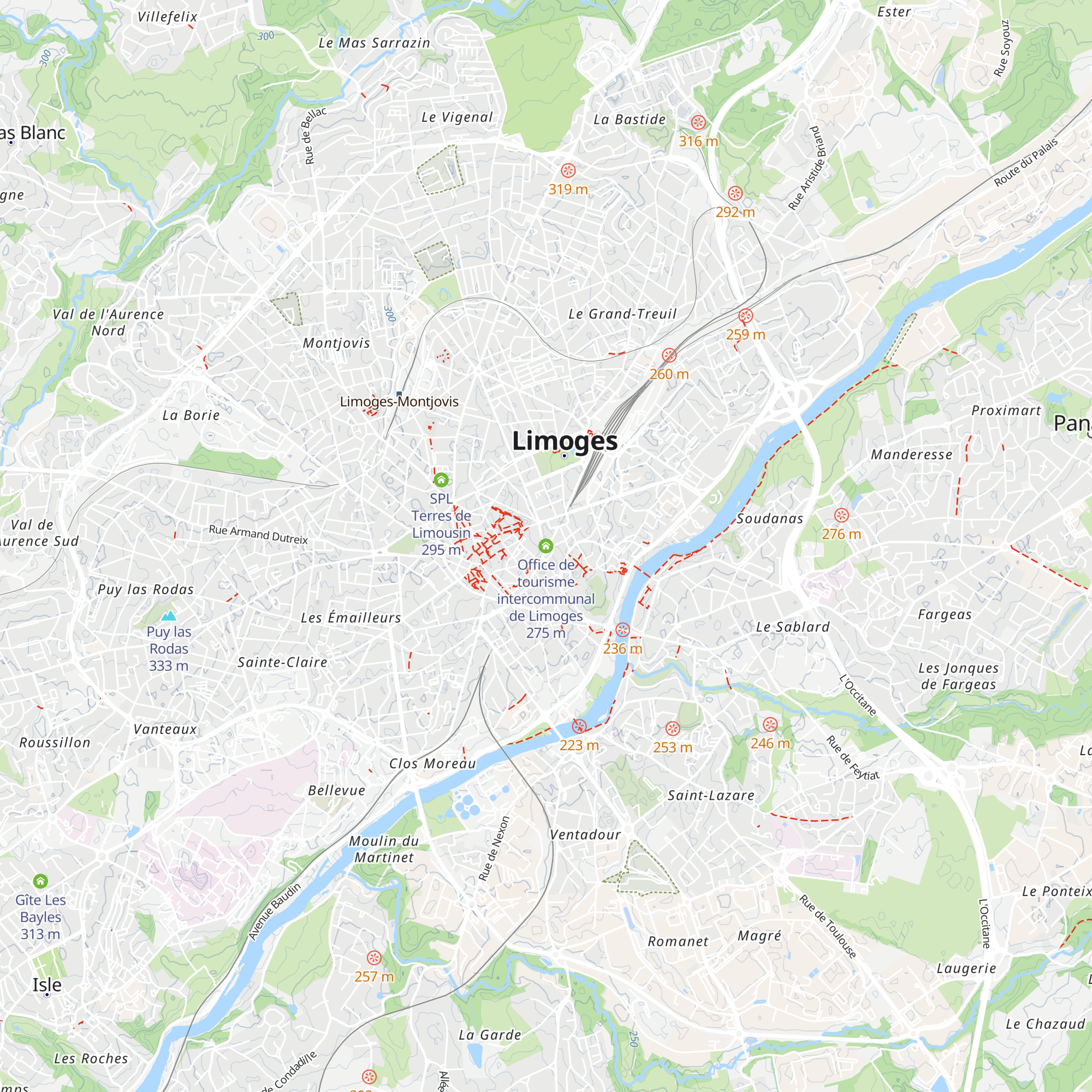 Office de tourisme intercommunal de Limoges map