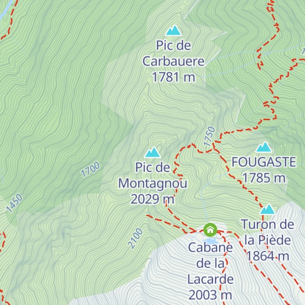 Map of Pic de Montagnou
