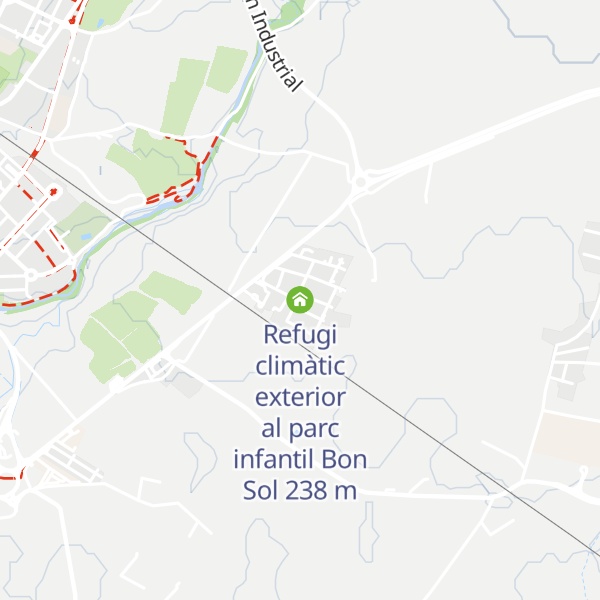 Map of Refugi climàtic exterior al parc infantil Bon Sol