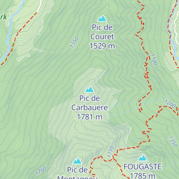 Map of Pic de Carbauere