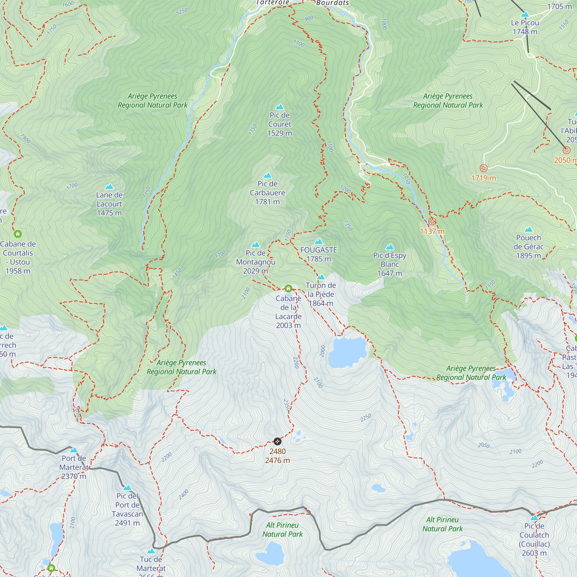 Cabane de la Lacarde map