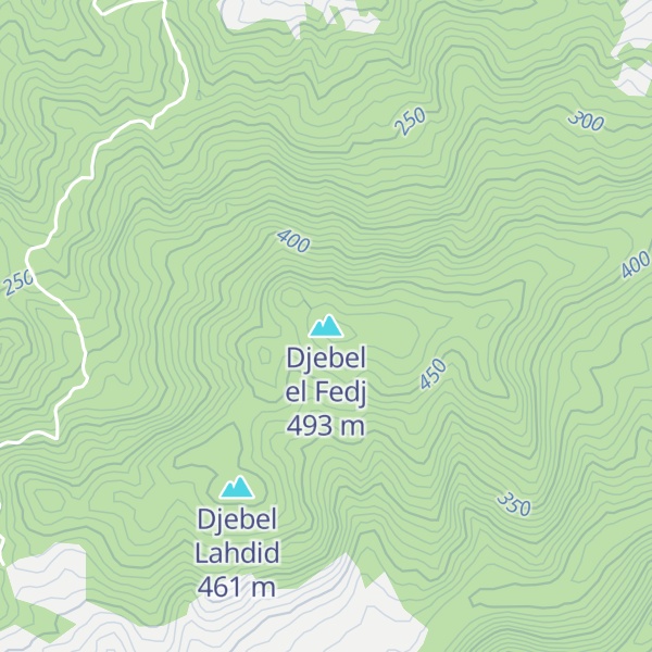Map of Djebel el Fedj