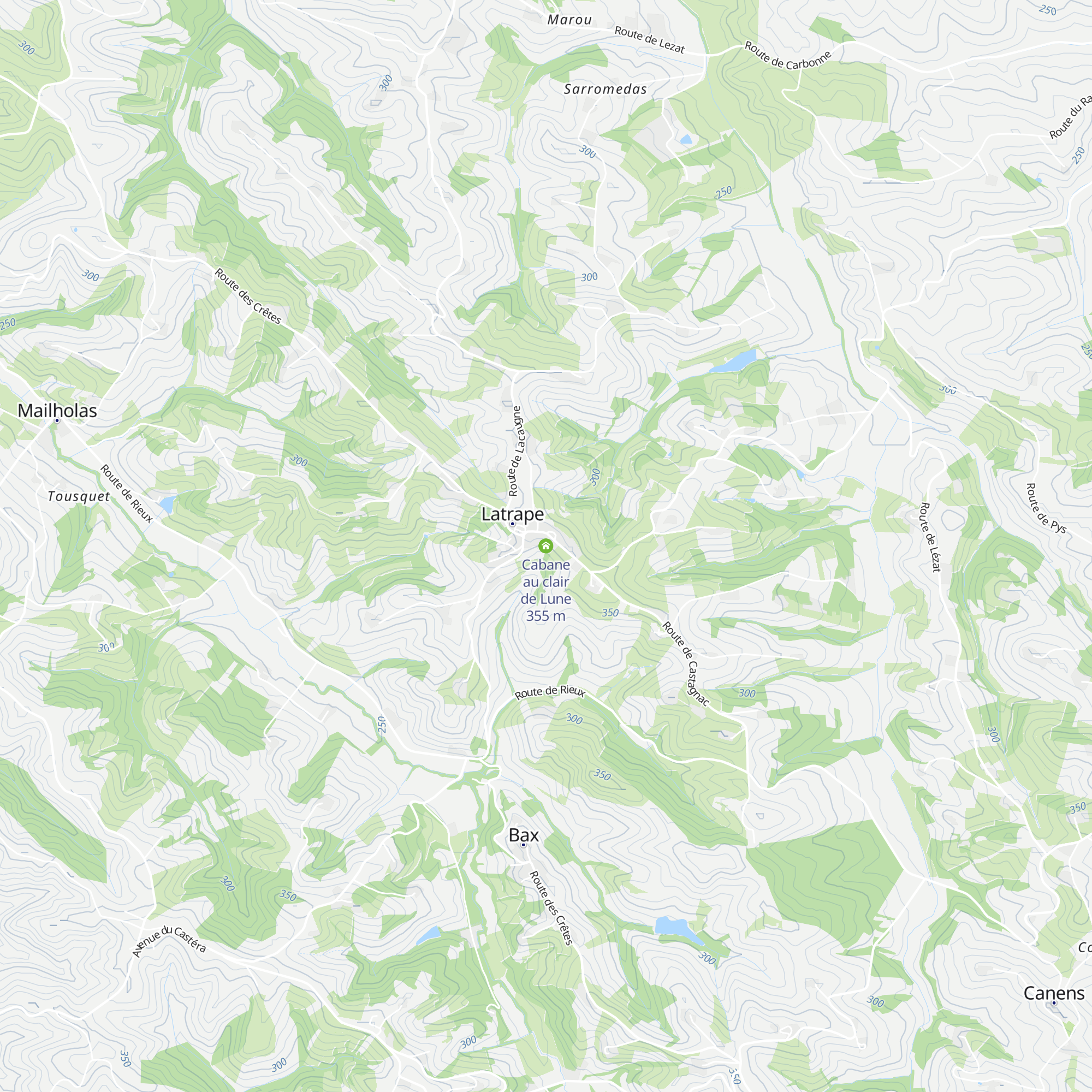 Cabane au clair de Lune map