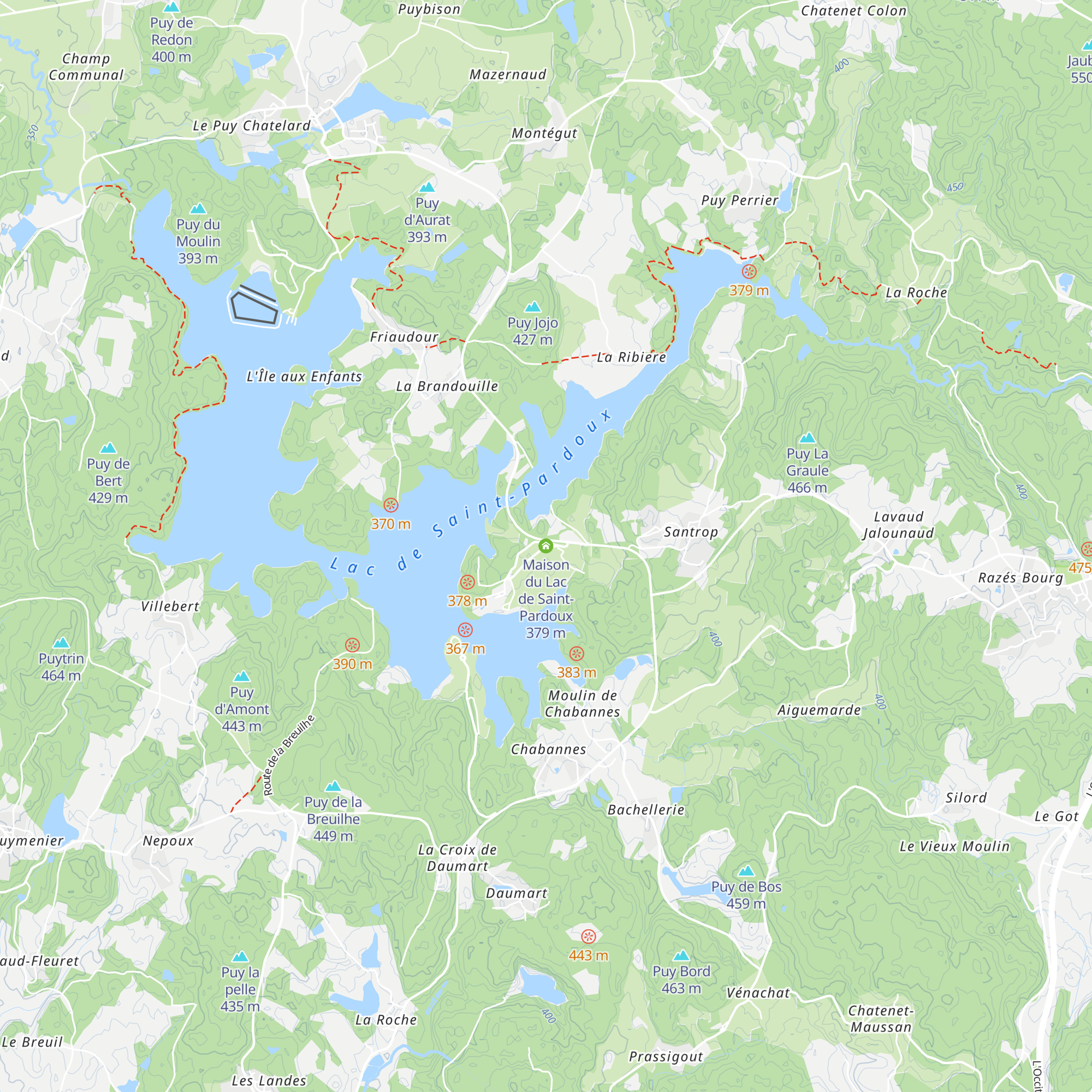 Maison du Lac de Saint-Pardoux map