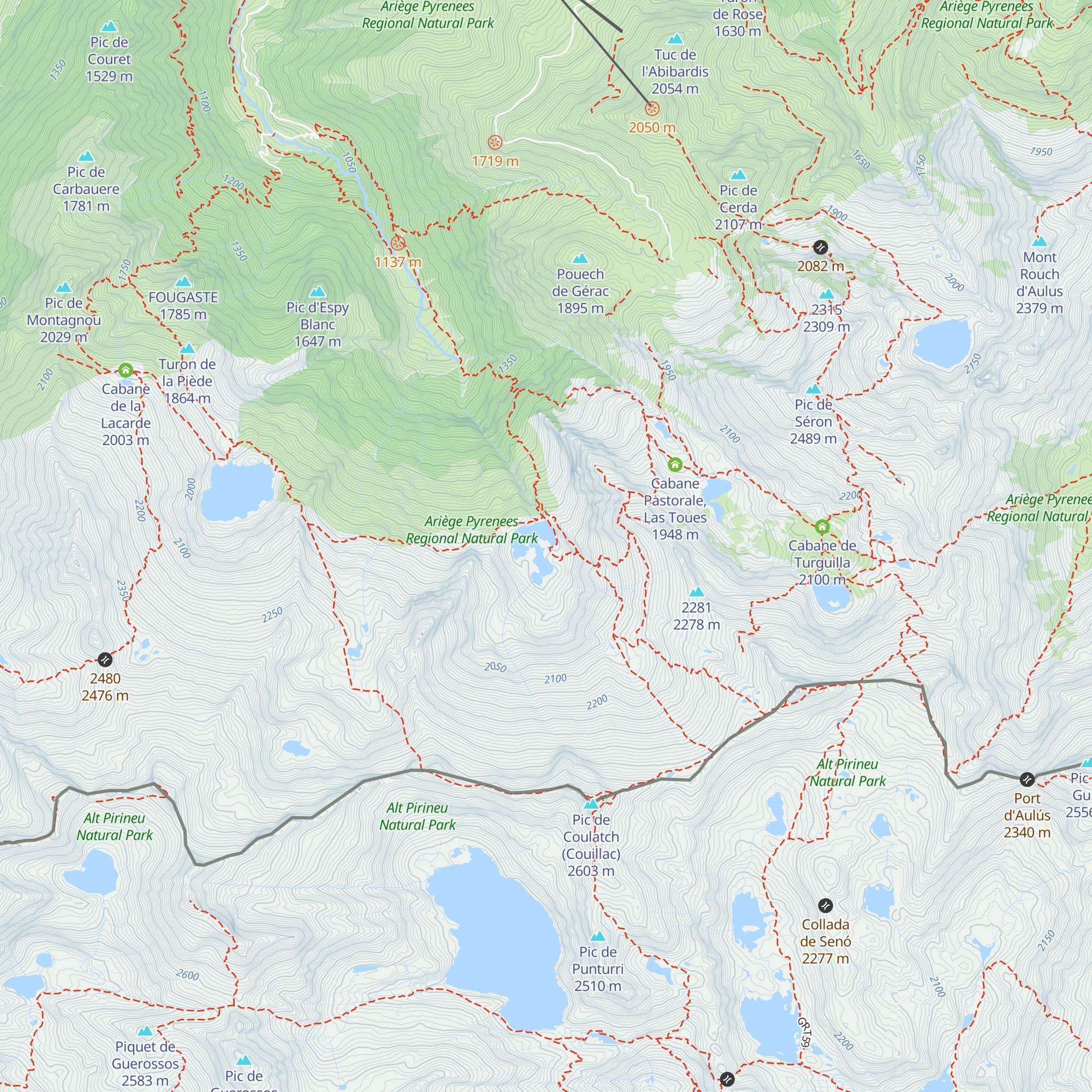 Refuge de la Hillette map